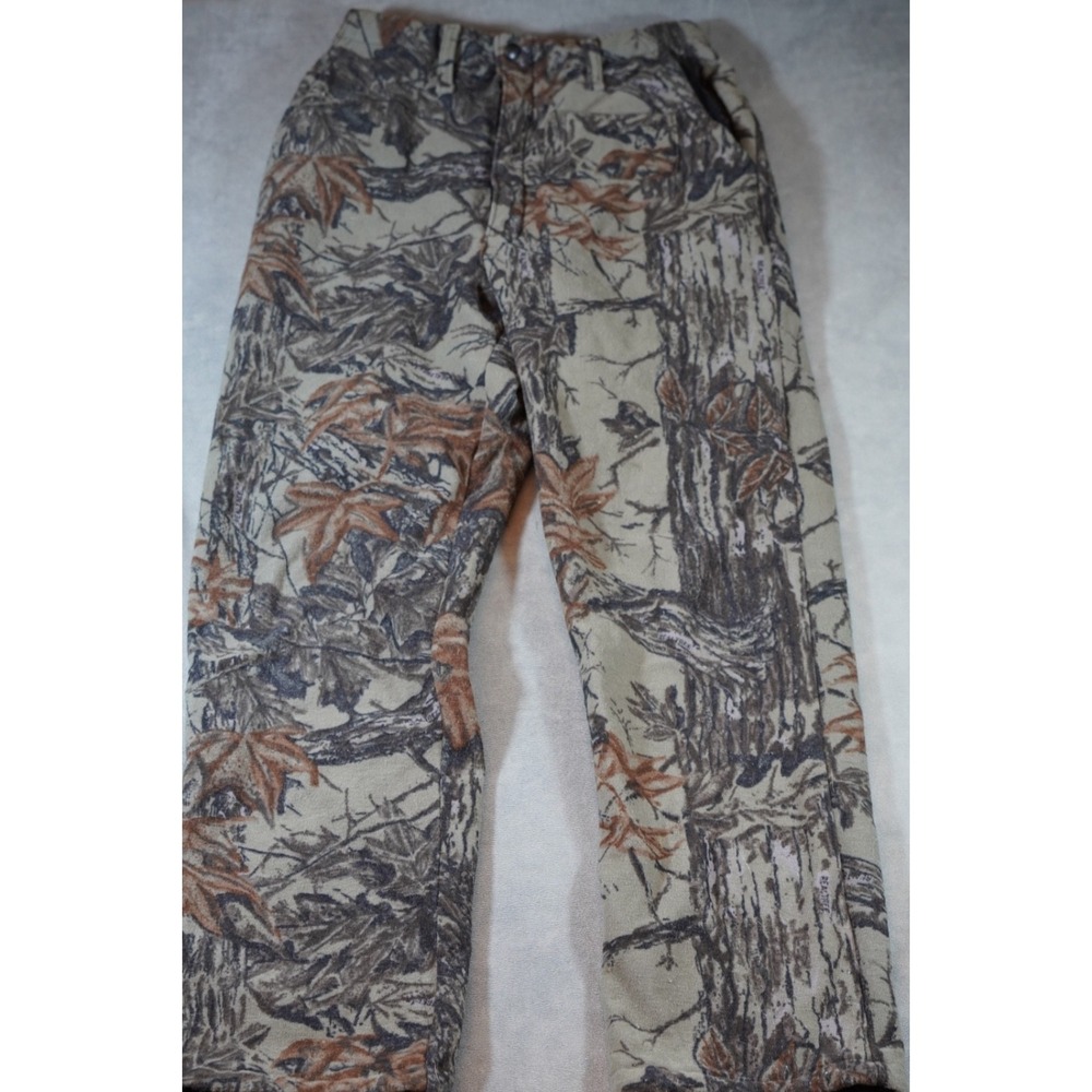 Vintage Walls Camo Fleece Hunting Pants Large 32-34 Made in USA Elastic Waist